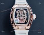 Replica Richard Mille Skull RM052 Rose Gold Diamond Watch